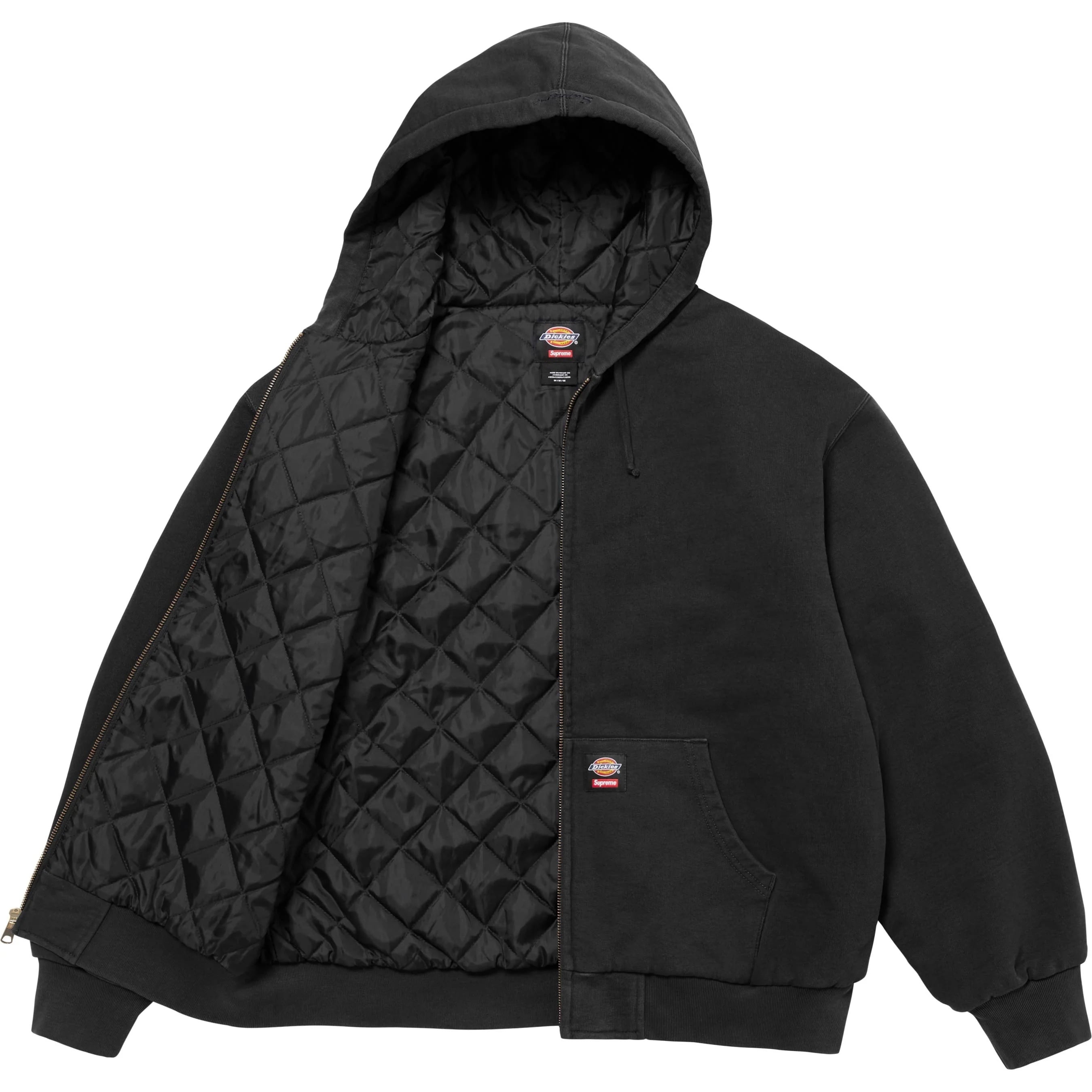 Supreme®/Dickies® Quilted Lined Zip Up Hooded Sweatshirt view 10